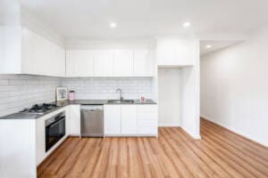 Kitchen of a residential property in Brunswick, Melbourne — real estate photography by Melbourne Property Media