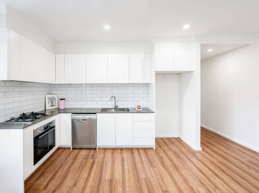 Kitchen of a residential property in Brunswick, Melbourne — real estate photography by Melbourne Property Media