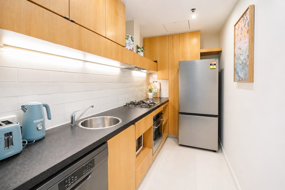 Kitchen of a residential property in Carlton, Melbourne — real estate photography by Melbourne Property Media