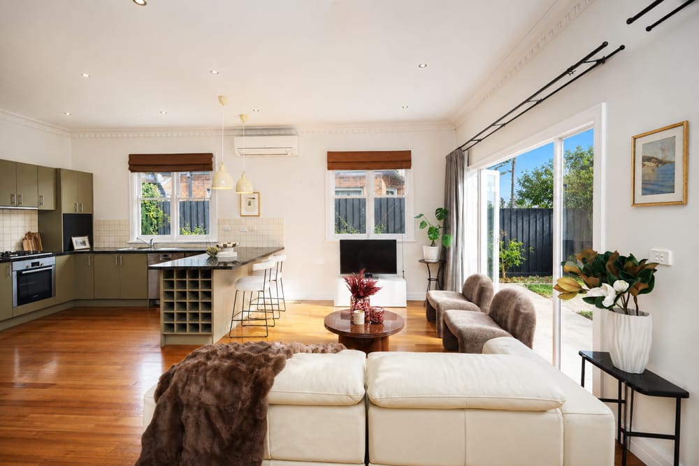 Living room of a residential property in Coburg, Melbourne — real estate photography by Melbourne Property Media
