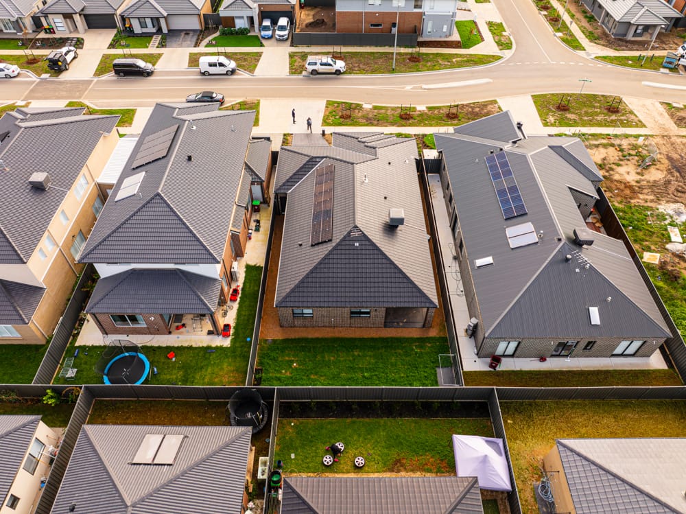 Aerial view of a residential property in Glen Waverley, Melbourne — real estate photography by Melbourne Property Media
