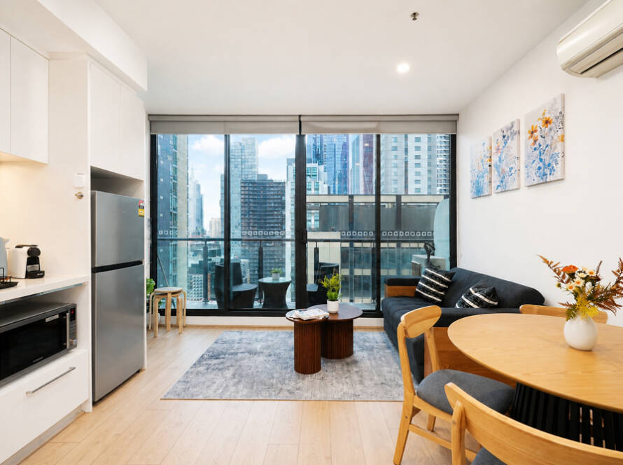 Open plan living area of a residential property in Hawthorn, Melbourne — real estate photography by Melbourne Property Media