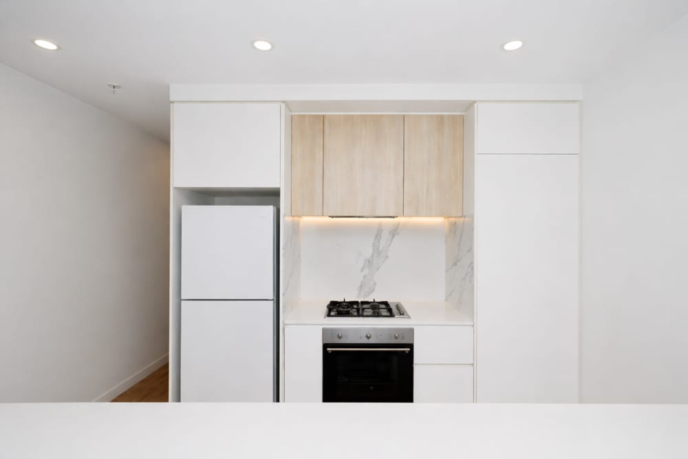 Designer kitchen island in Northcote — Melbourne property content by Melbourne Property Media