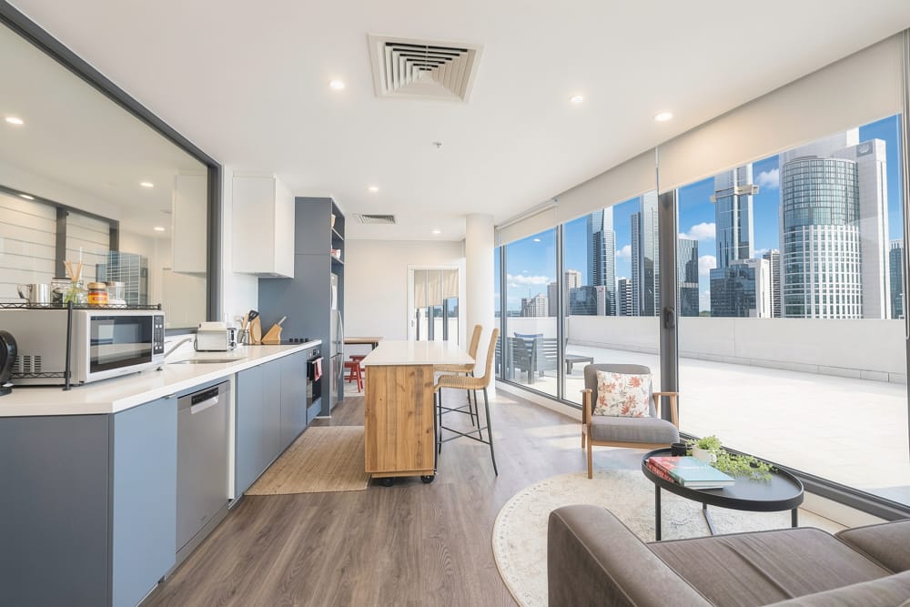 Open plan living area of a residential property in Northcote, Melbourne — real estate photography by Melbourne Property Media