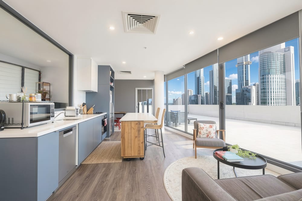 Open plan living area of a residential property in Northcote, Melbourne — real estate photography by Melbourne Property Media