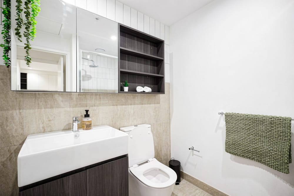 Bathroom of a residential property in Preston, Melbourne — real estate photography by Melbourne Property Media
