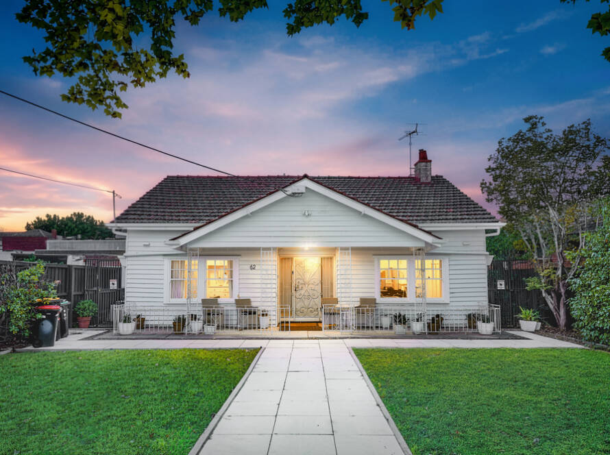 Twilight facade of a residential property in Richmond, Melbourne — real estate photography by Melbourne Property Media